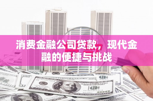 阿巴嘎旗消费金融公司贷款，现代金融的便捷与挑战