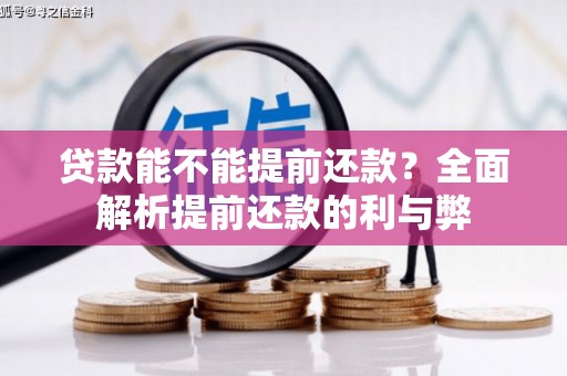 阿巴嘎旗贷款能不能提前还款？全面解析提前还款的利与弊