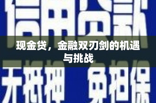阿巴嘎旗现金贷，金融双刃剑的机遇与挑战