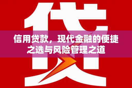 阿巴嘎旗信用贷款，现代金融的便捷之选与风险管理之道
