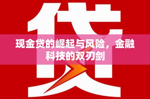 阿巴嘎旗现金贷的崛起与风险，金融科技的双刃剑