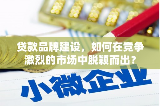 阿巴嘎旗贷款品牌建设，如何在竞争激烈的市场中脱颖而出？