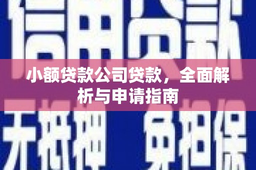 阿巴嘎旗小额贷款公司贷款，全面解析与申请指南
