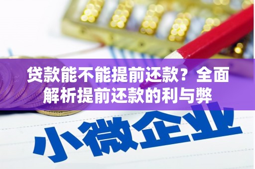 阿巴嘎旗贷款能不能提前还款？全面解析提前还款的利与弊