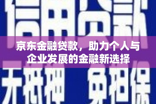 阿巴嘎旗京东金融贷款，助力个人与企业发展的金融新选择