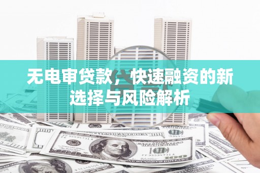 阿巴嘎旗无电审贷款，快速融资的新选择与风险解析