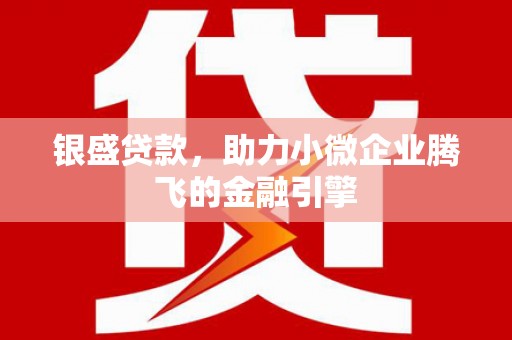 阿巴嘎旗银盛贷款，助力小微企业腾飞的金融引擎