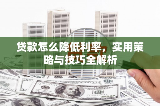 阿巴嘎旗贷款怎么降低利率，实用策略与技巧全解析