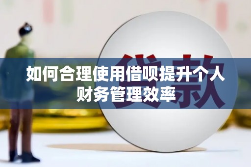 阿巴嘎旗如何合理使用借呗提升个人财务管理效率