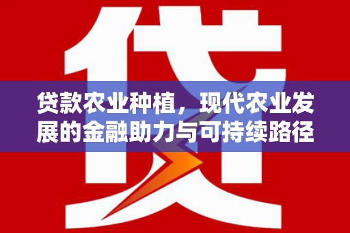 阿巴嘎旗贷款农业种植，现代农业发展的金融助力与可持续路径
