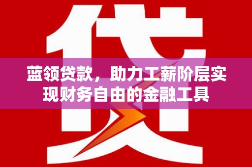 阿巴嘎旗蓝领贷款，助力工薪阶层实现财务自由的金融工具