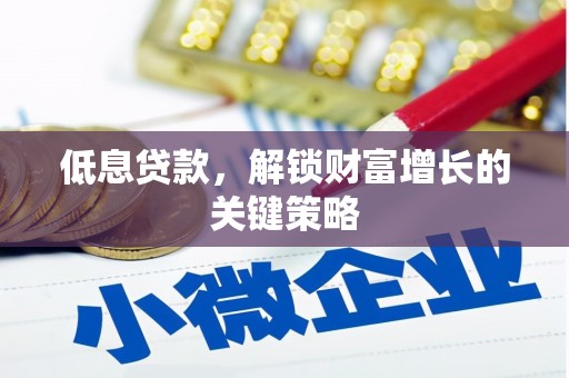 阿巴嘎旗低息贷款，解锁财富增长的关键策略