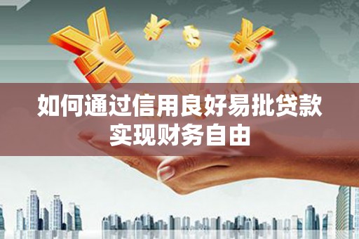 阿巴嘎旗如何通过信用良好易批贷款实现财务自由