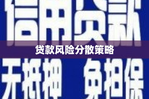 阿巴嘎旗贷款风险分散策略