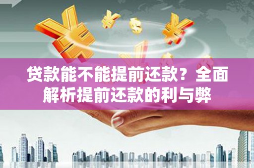 阿巴嘎旗贷款能不能提前还款？全面解析提前还款的利与弊