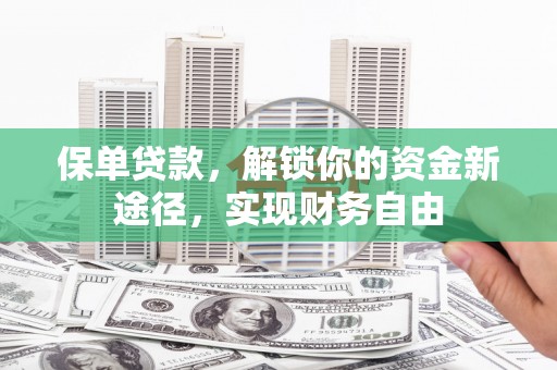 阿巴嘎旗保单贷款，解锁你的资金新途径，实现财务自由
